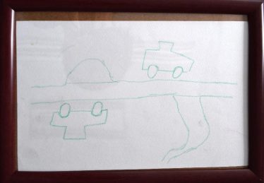 「道と川と車」伊藤　秀和