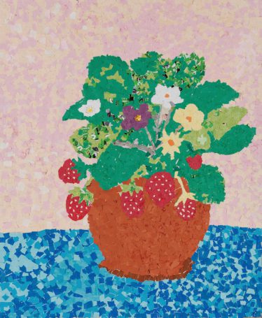 ≪実行委員特別賞≫「春の貼り絵（いちご）」飯田市障害者生活ケアセンター利用者一同