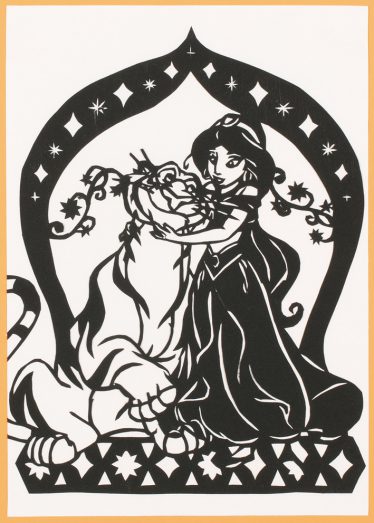 切り絵「アラジン」新間 稜