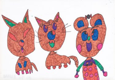 「しばいぬ、ネコのミーちゃん、ミニーちゃん」前田 啓子