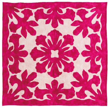 ＜手芸部門賞＞「ハワイアンキルトのタペストリー（エンゼルトランペット）」篠田　悦子