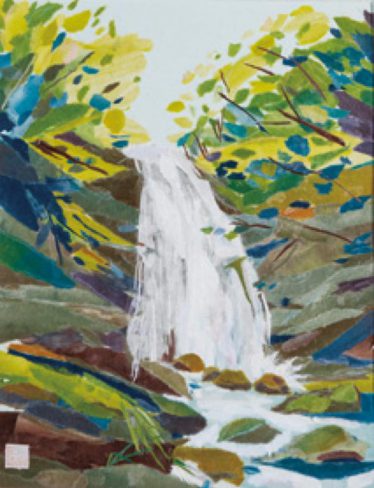 「初夏の滝」木下 勝夫