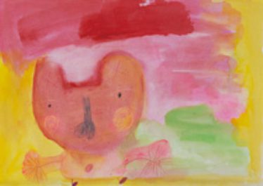 「ピンクのウサギ」田中 千代子