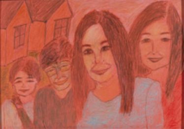 「幸せそうな家族」林 知子