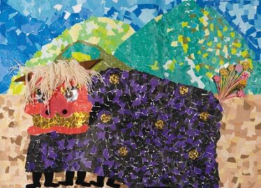 「お練り祭･･･獅子舞い」かすたねっと 利用者さんたち