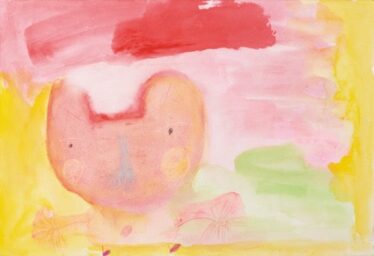 「ピンクのうさぎ」田中 千代子